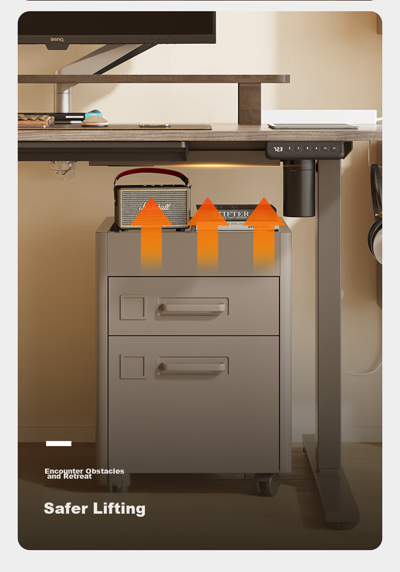Электрический регулируемый по высоте стол Loctek E2 Gray Walnut, 1.4м, для работы и учебы
