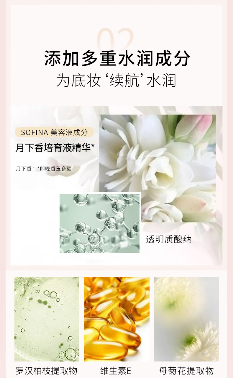 苏菲娜（Sofina）隔离霜妆前乳25ml打底持妆补水防晒持久干皮滋润SPF15PA++ 送女友