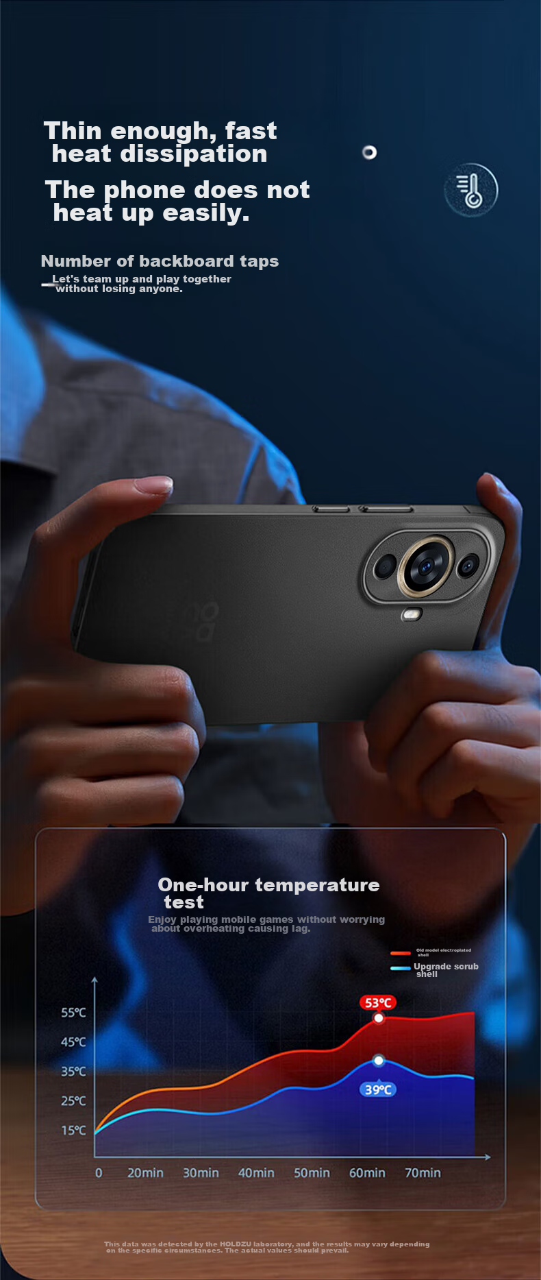 Чехол для Huawei Nova 11 HOLDZU [Без следов от пальцев] Прозрачный силиконовый, ультратонкий матовый, защита от падения, с защитой камеры, черный