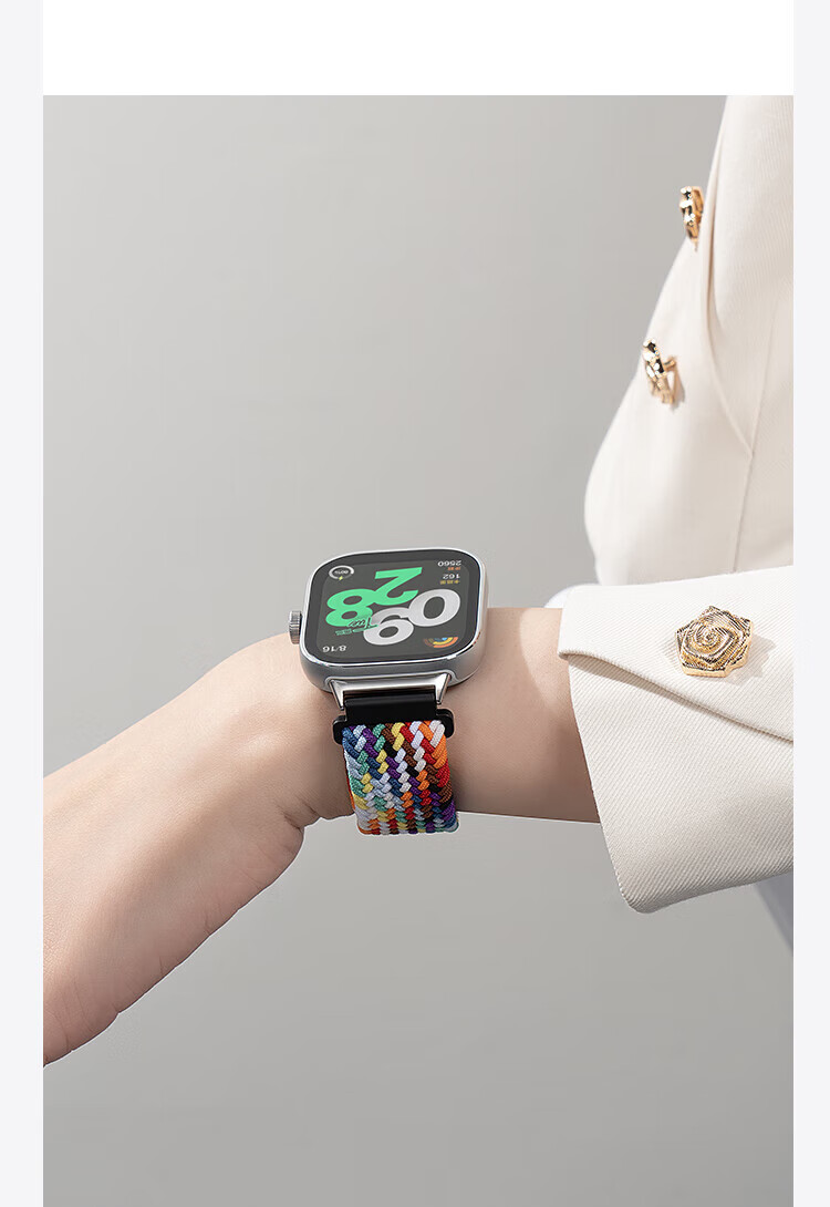 Ремешок CHENSONG для Xiaomi Smart Band 9 Pro/8 Pro, Redmi Watch 6/5/4, плетеный, с магнитной застежкой, черный шоколад