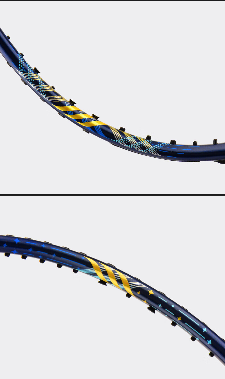 Ракетка для бадминтона VICTOR Shengli Xiaogui Jian Shengji Version Tianlong All-Carbon Offensive Single Racket TK-CM Midnight Blue, 4U Strung Racket, 26 Pounds