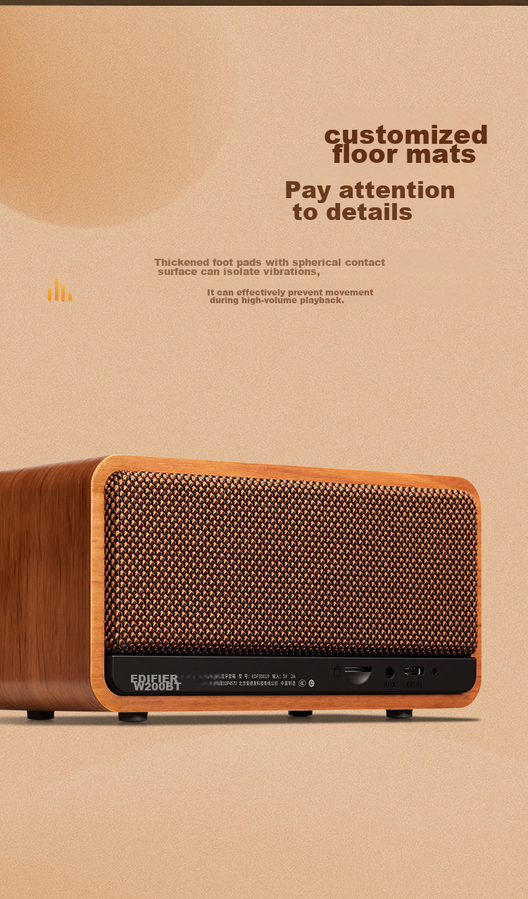 Портативная колонка EDIFIER M230 Limited Edition, ретро-дизайн, Bluetooth 5.0, деревянный корпус, подарочный набор