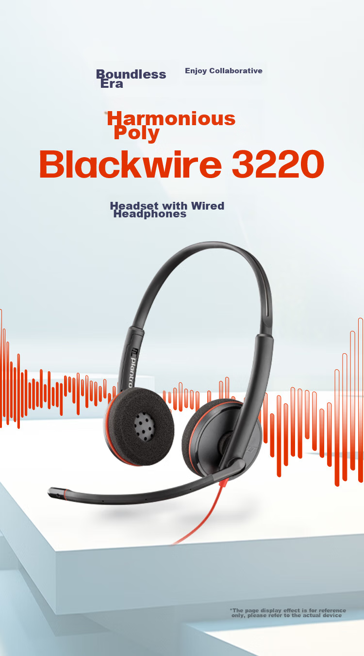 Гарнитура PLANTRONICS HP Blackwire C3220 USB-A, накладные, двусторонняя, с микрофоном, 0.8 м