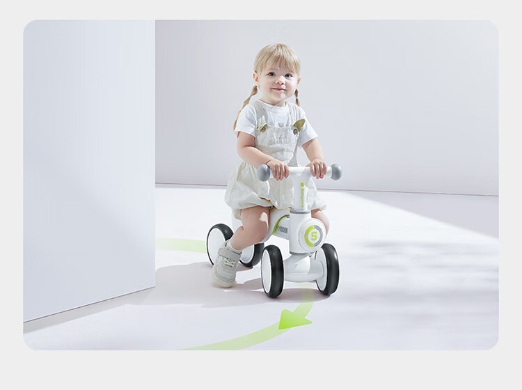 Детский беговел babycare Omas, 4 колеса, без педалей, для детей от 1 до 3 лет, подарок на первый день рождения, цвет "Yuanli Qing"