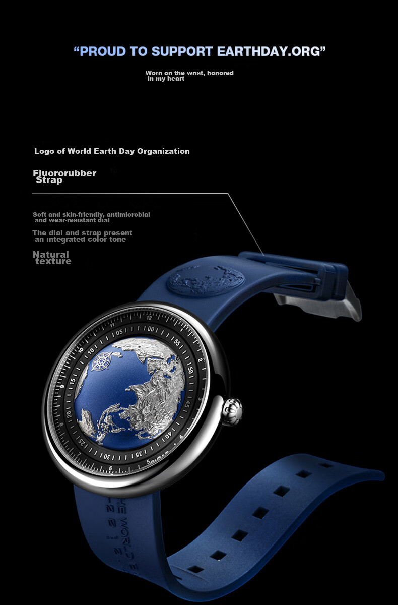 CIGA DESIGN U Series Blue Planet Earth Watch Upgraded Version Wristwatch, Men's Watch, New Year Gift