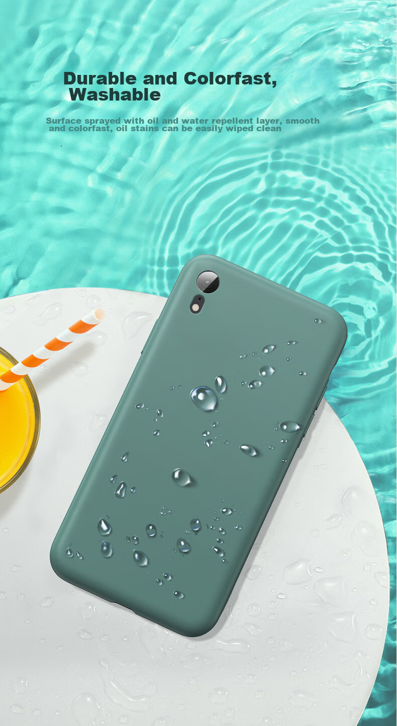 Силиконовый чехол KEKLLE для Apple iPhone XR, полнозащитный чехол с покрытием камеры, ультратонкий мягкий чехол с ощущением кожи, темно-синий