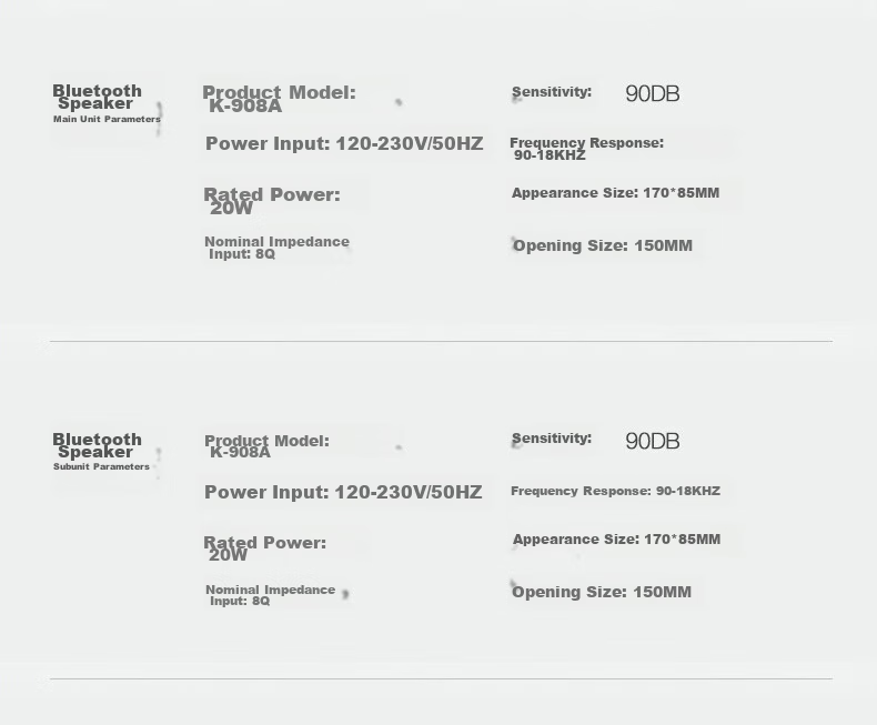 Беспроводная потолочная акустическая система Newmine K-908A Bluetooth, активные встраиваемые колонки с усилителем, комплект 1+2