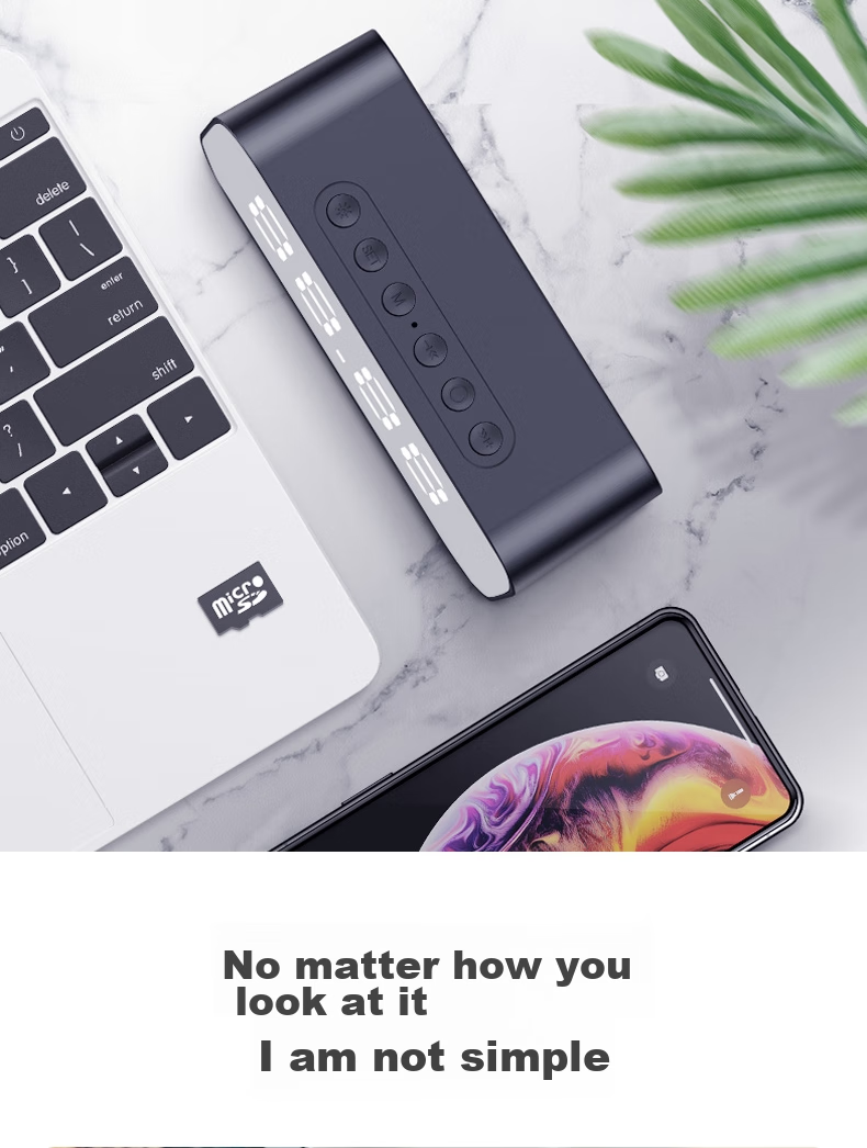 Портативная Bluetooth-колонка Havit M3 с функцией умных часов и будильника, зеркальным экраном, мини-сабвуфером, беспроводная, цвет белый