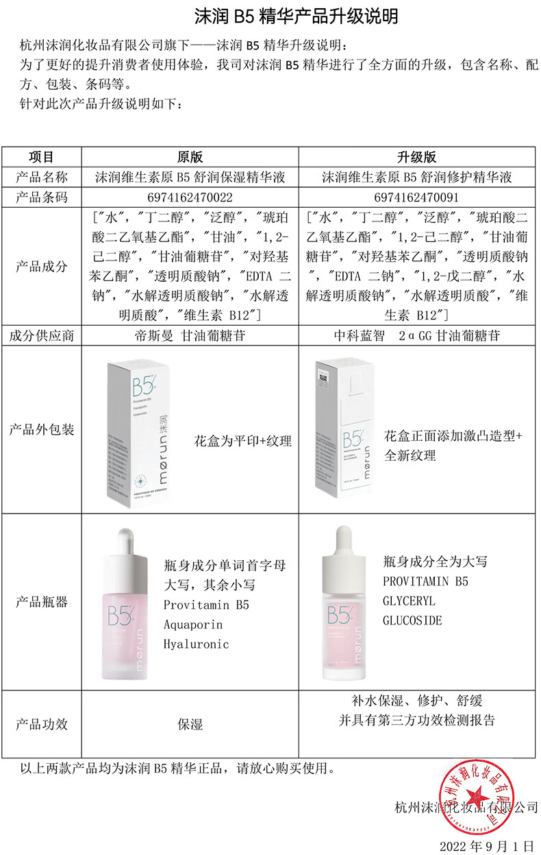 沫润（MORUN）维生素原B5精华舒润保湿小粉墩修护精华液补水玻尿酸国货护肤品 b5精华 30ml/瓶