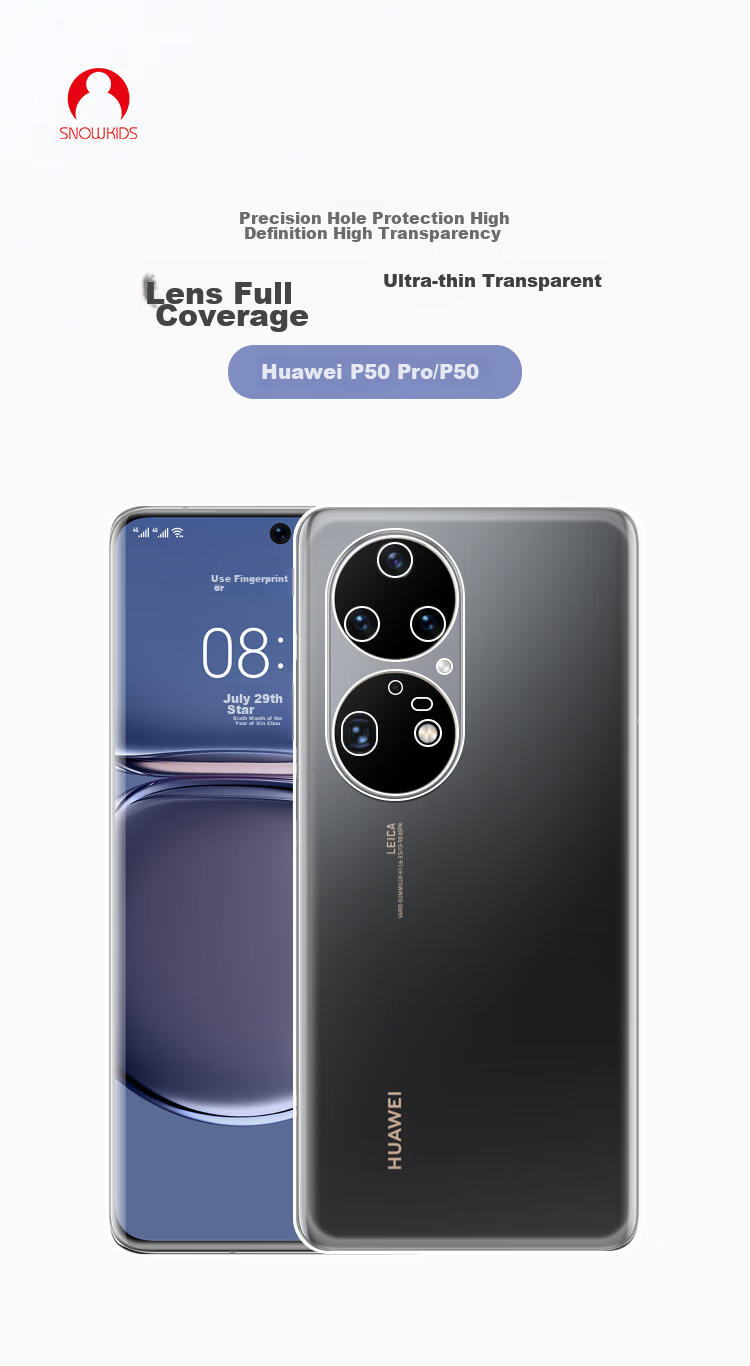 Прозрачный чехол Snowkids для Huawei P50 Pro, противоударный, мягкий, ультратонкий