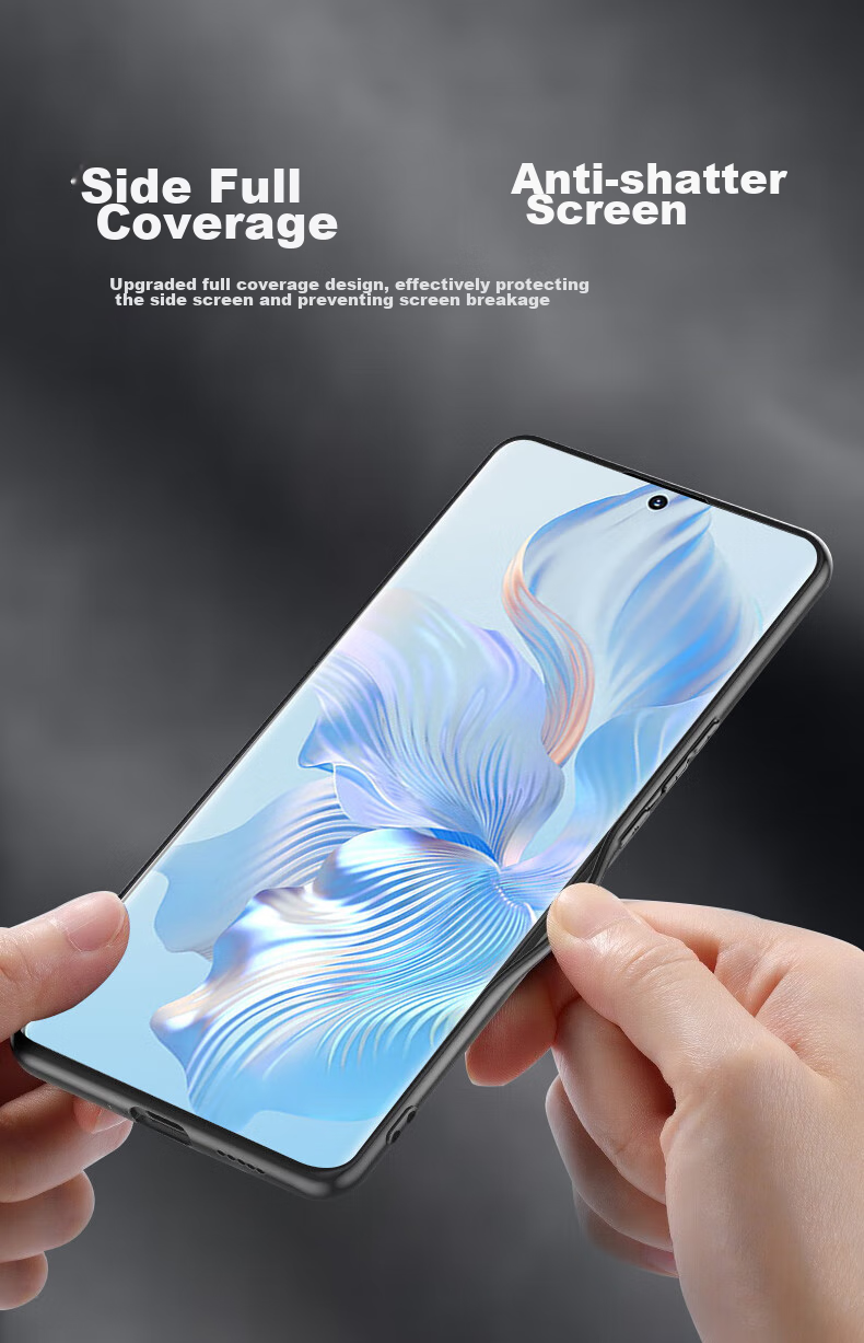 Чехол для телефона SHIYONG, совместимый с Honor 80, элегантный серый, защита объектива, силиконовый мягкий край, противоударный, ультратонкий, кожаная текстура