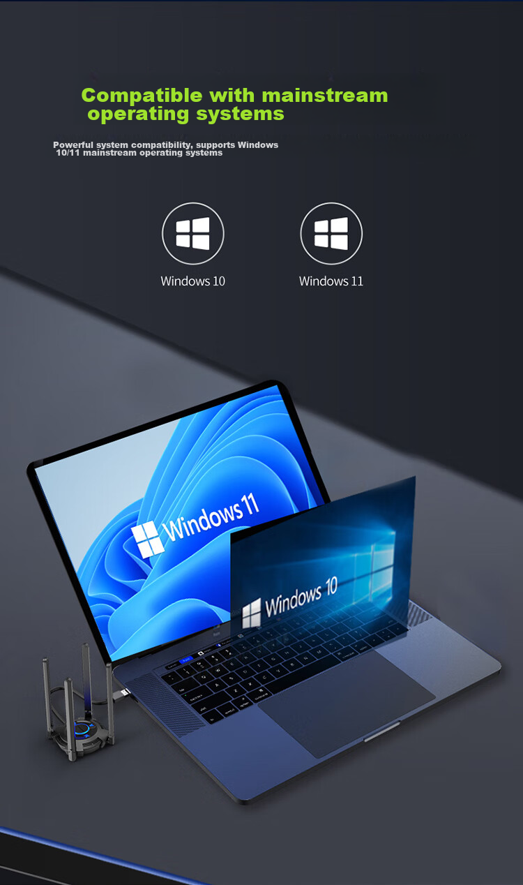 Сетевой адаптер Wavlink Vitesse Ultra AX5400, WiFi 6, USB 3.0, двухдиапазонный, внешний