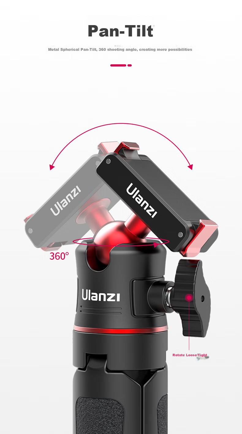 Ulanzi MT-50 Магнитный штатив для экшн-камер DJI Osmo Action 5 Pro/4/3, ручка для камеры, адаптер Osmo 360, аксессуар для студийной стойки
