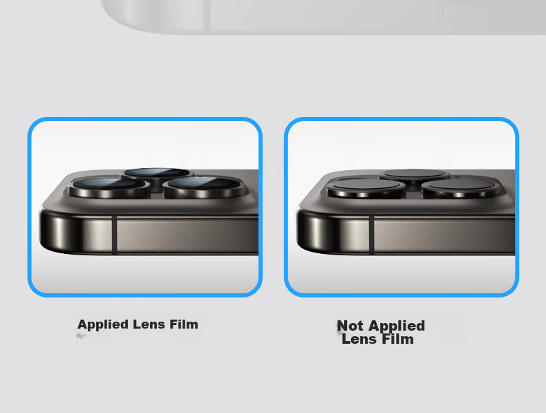 Защитная пленка для камеры Lanxingxiansheng для iPhone 16 Pro Max, закаленное стекло 99AR HD, черная