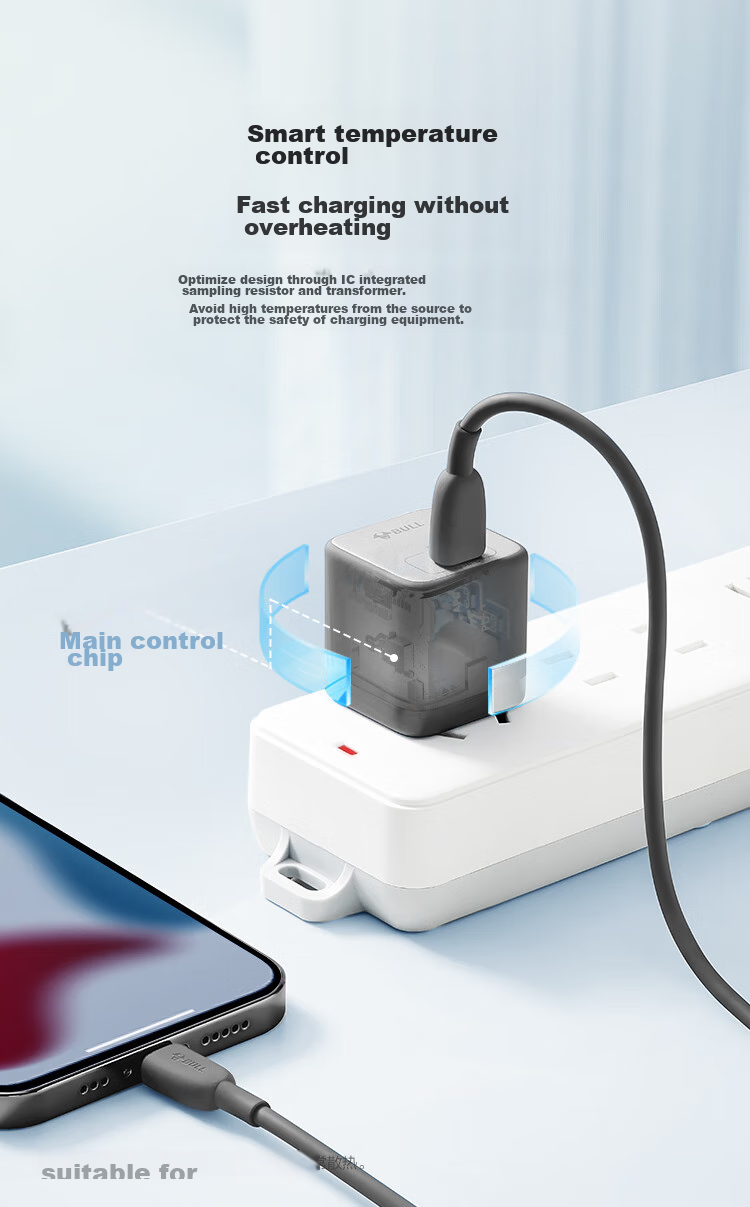 Сетевое зарядное устройство BULL PD20W GNV-AF120 для Apple iPhone 15/14/13/12/11/X/8, быстрая зарядка 20 Вт, черный