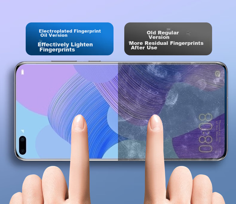 Защитное стекло LLUNC для Honor V30/V30 Pro/Huawei Nova 6/True Q3, полное покрытие экрана, защита от отпечатков пальцев, устойчивость к царапинам