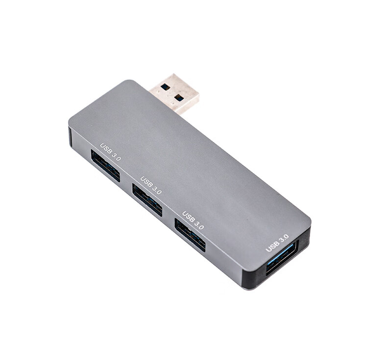 USB-хаб Youlianxing YLX-RS3624AR, 4 порта USB 3.0, прямой штекер, алюминиевый сплав, серый
