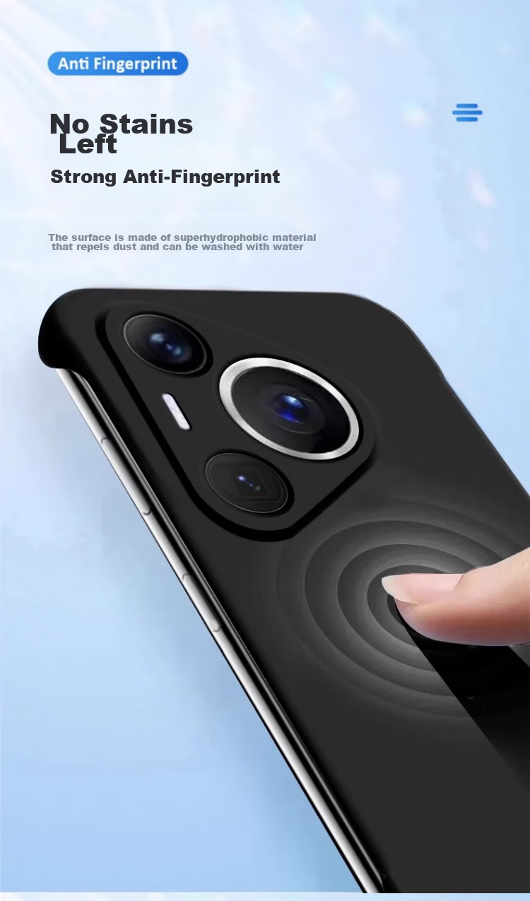 POZZO Ультратонкий матовый чехол для Huawei Pura70Pro/70Pro+, безрамочная защитная накладка для Huawei MateP70Pro, противоударный, с рассеиванием тепла, простой дизайн для мужчин и женщин, звездная ночь черный