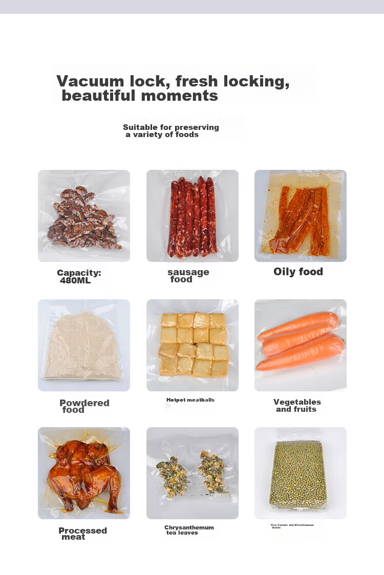 Вакуумные пакеты HOOYE для хранения продуктов, пищевые, 30x500 см, 1 рулон HY11930