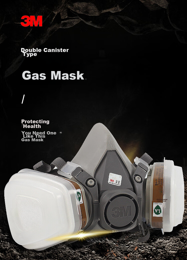 3M 6001CN Фильтр-картридж для газовой маски, защита от органических газов, 2 шт.