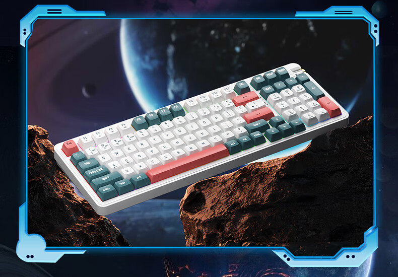Механическая клавиатура Aigo AG98, игровая, офисная, RGB подсветка, три режима подключения, горячая замена, структура Gasket
