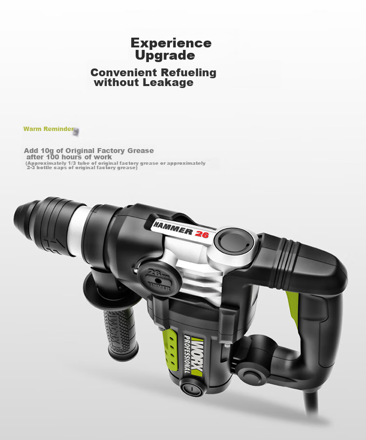 Ударная дрель WORX WU327D 1050 Вт, 26 мм, двойного назначения, с регулировкой скорости, патрон 4-х кулачковый