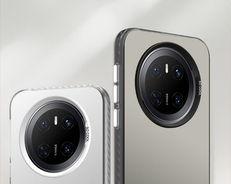 Baozou Чехол для Huawei Mate 70, силиконовый, мягкий край, простой, противоударный, лазерный градиент, высококачественная матовая твердая оболочка, серый