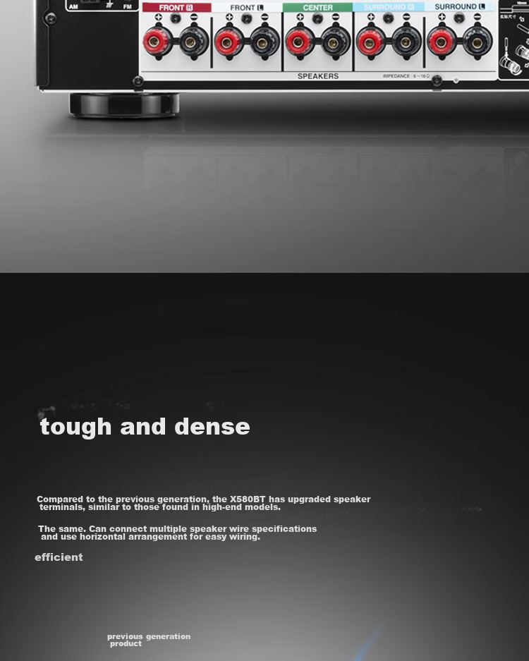 AV-ресивер DENON AVR-X580BT, 5.2-канальный, 8K, Dolby, DTS, Bluetooth, USB, черный
