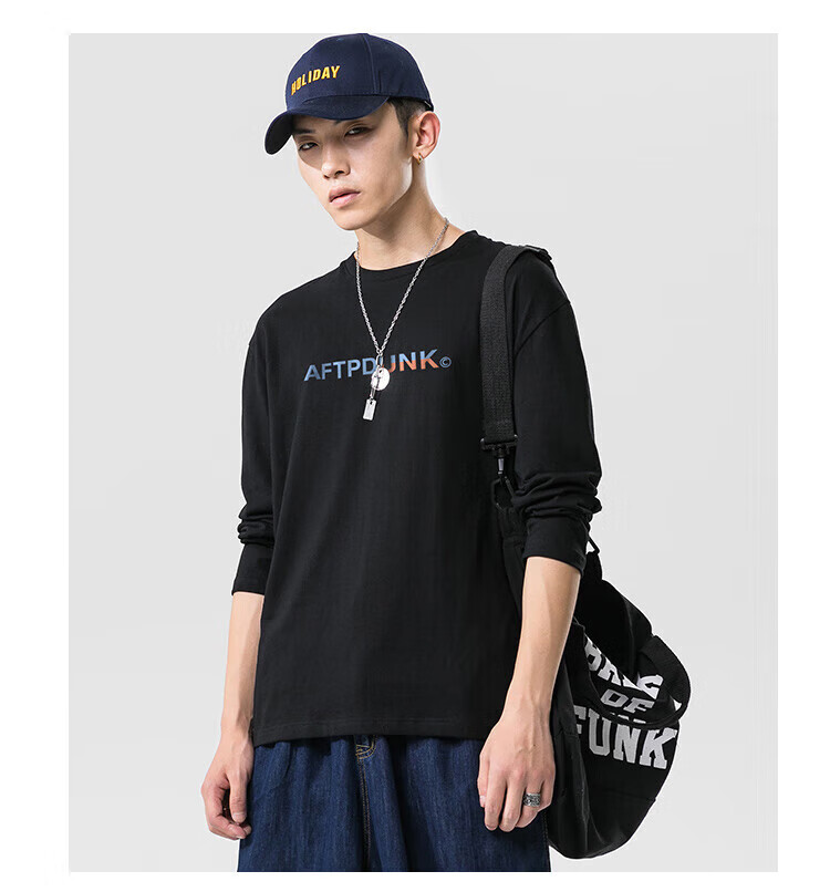 Мужская футболка с длинным рукавом Jeanswest, 100% хлопок, свободный крой, принт, повседневная, круглый вырез, белая, 3XL