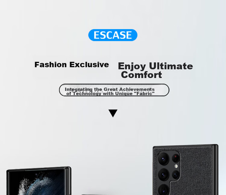 Чехол для Samsung S22 Ultra ESCAPE, противоударный, бизнес-стиль, черный