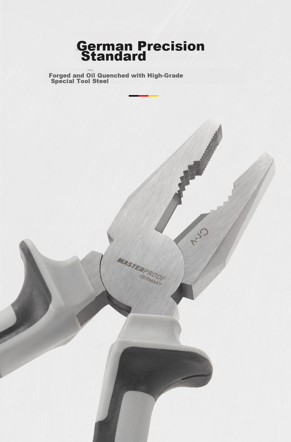 MASTERPROOF Профессиональные плоскогубцы с длинным носом, 6 дюймов, для электрика, бытовые, многофункциональные, мини-кусачки и стрипперы