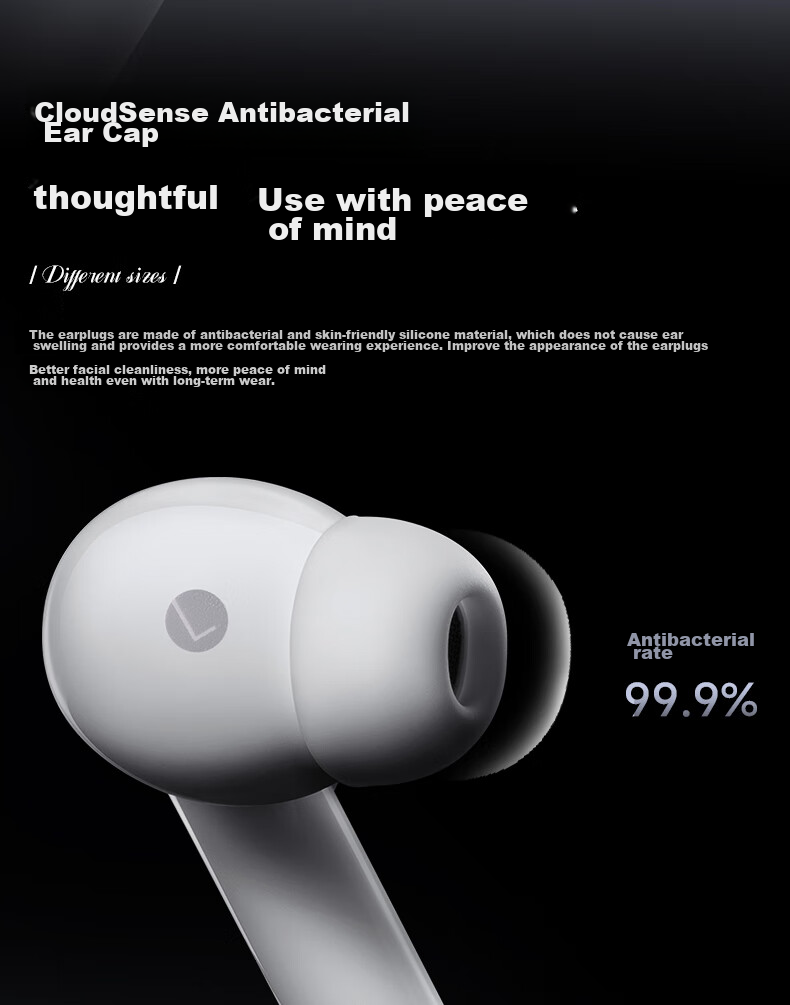 Беспроводные наушники Manbuzhehuazai Zero Pro с активным шумоподавлением, Bluetooth, внутриканальные, совместимые с Apple, Huawei, Xiaomi, цвет "Туманный белый"