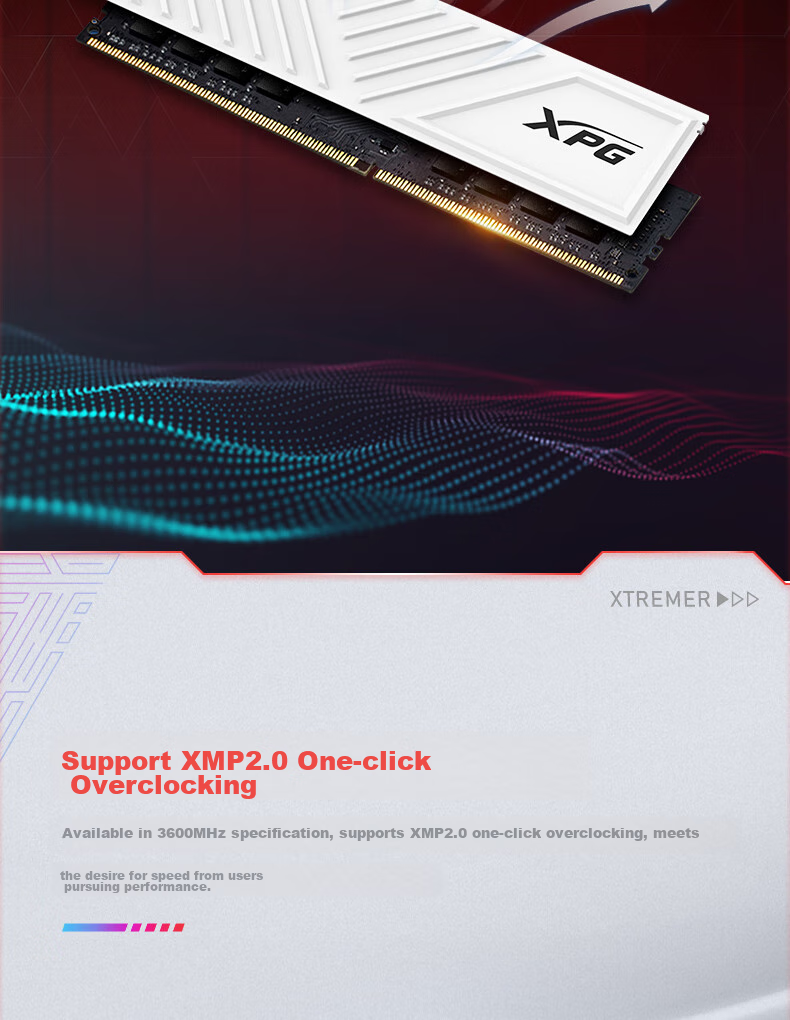 Оперативная память ADATA XPG Wilong D35 DDR4, 16 ГБ (2x8 ГБ), 3200 МГц, белый