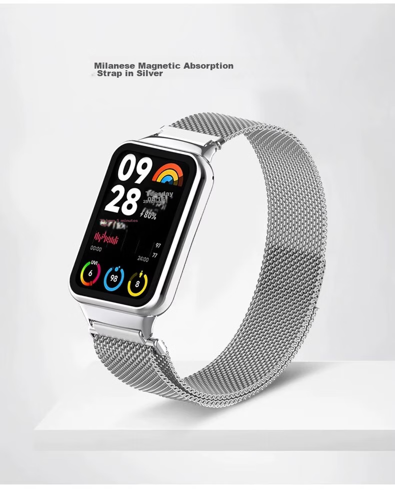 Ремешок CHENSONG для Xiaomi Band 9 Pro/8 Pro, миланский спортивный металлический браслет с магнитной застежкой, унисекс