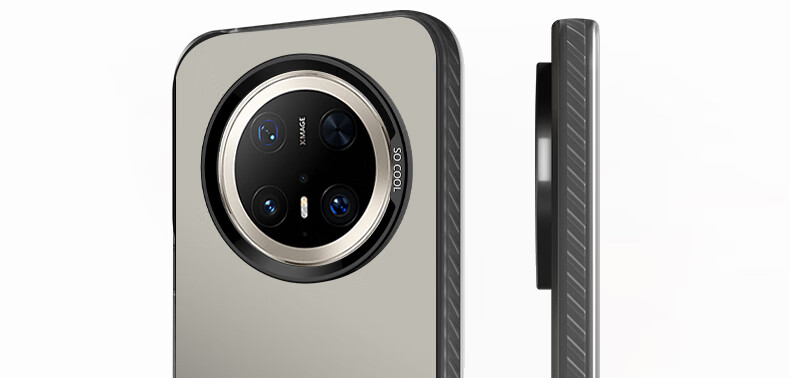 Противоударный чехол Baozou для Huawei Mate70 Pro/Pro+, силиконовый, серый, лазерный градиент