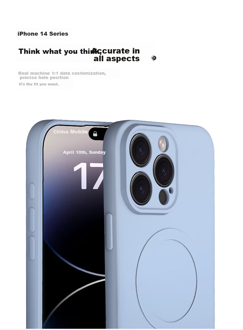 Чехол-накладка KEKLLE для Apple iPhone 14 Plus, противоударный, с защитой камеры, силиконовый, лавандовый