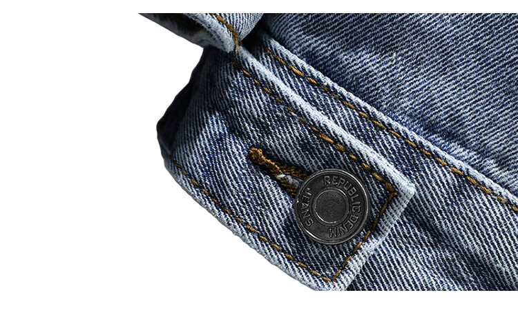 Джинсовая куртка Jeanswest мужская, весна 2026, трендовая рабочая куртка с отложным воротником, синяя, XL