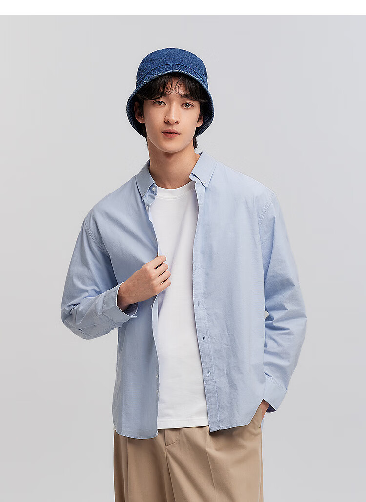Мужская рубашка Semir Wang Anyu, повседневная, из 100% хлопка, с длинным рукавом, размер XS, цвет белый