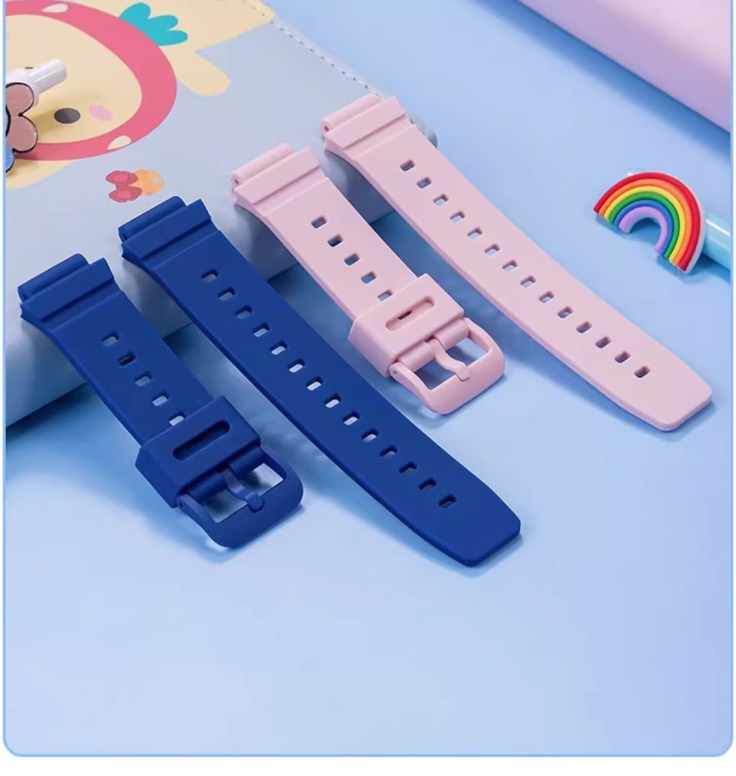 Ремешок CHENSONG для детских смарт-часов Huawei Watch Kids 5 Active Edition / 5 New Glory Edition, силиконовый, розовый