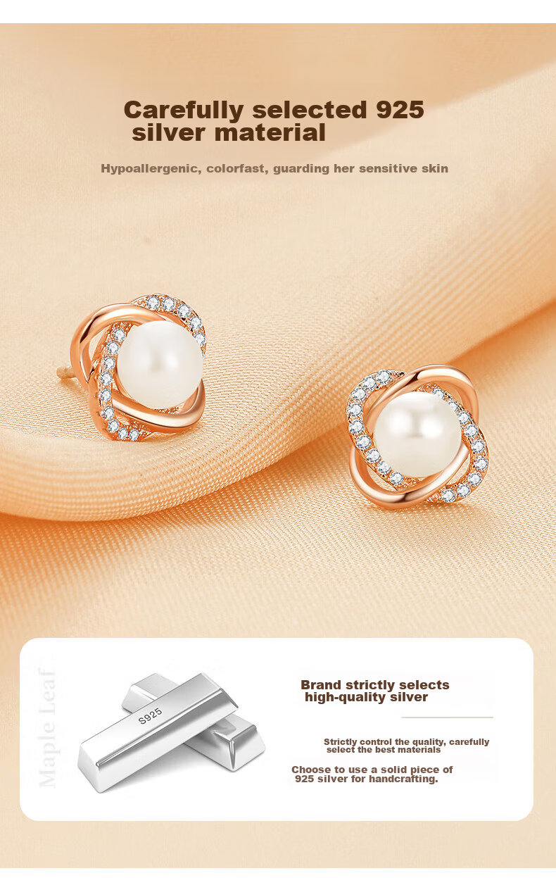 Серьги из серебра с жемчугом