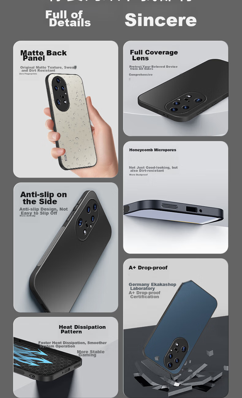 Чехол HotFire AG Frosted для Huawei P50 Pro, противоударный, анти-отпечатки, графитовый черный