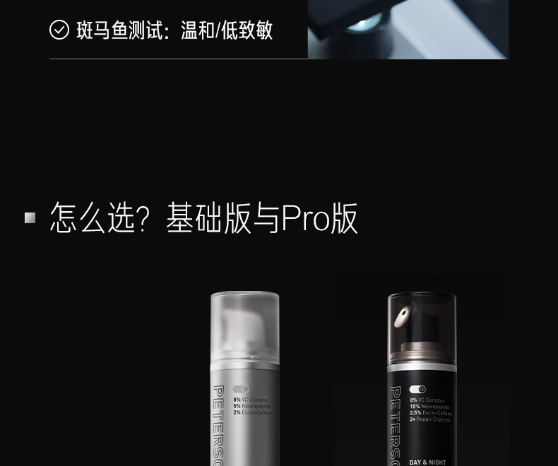 毕生之研双头眼霜pro2.0 全脸淡纹A醇视黄醇咖啡因紧致眼部精华礼物20ml