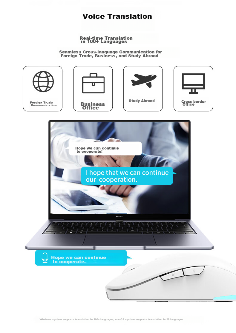 VENFISH AI Smart Voice Mouse S8 Беспроводная Bluetooth Офисная Мышь с ИИ, Генерация PPT, Чтение текста, Перевод, Черная