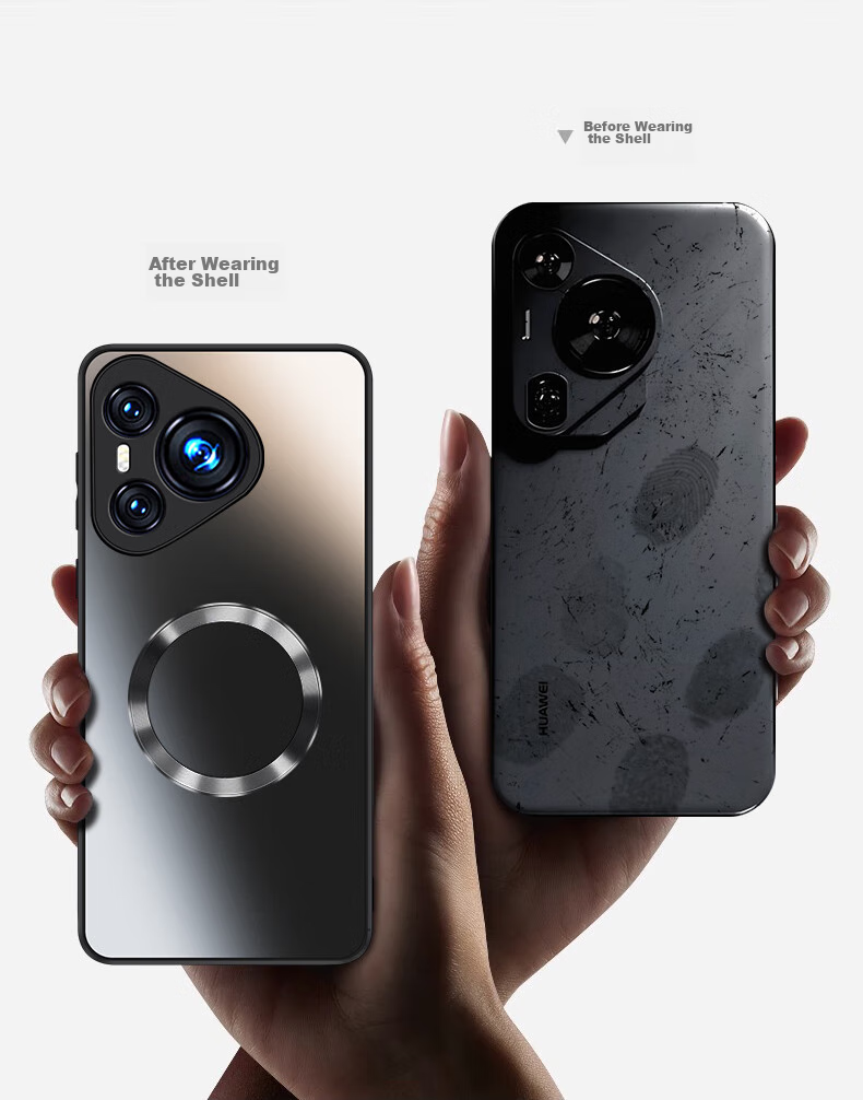 Защитный чехол NEYAA AG Frosted для Huawei Pura70, противоударный, ультратонкий, с магнитной зарядкой, черный