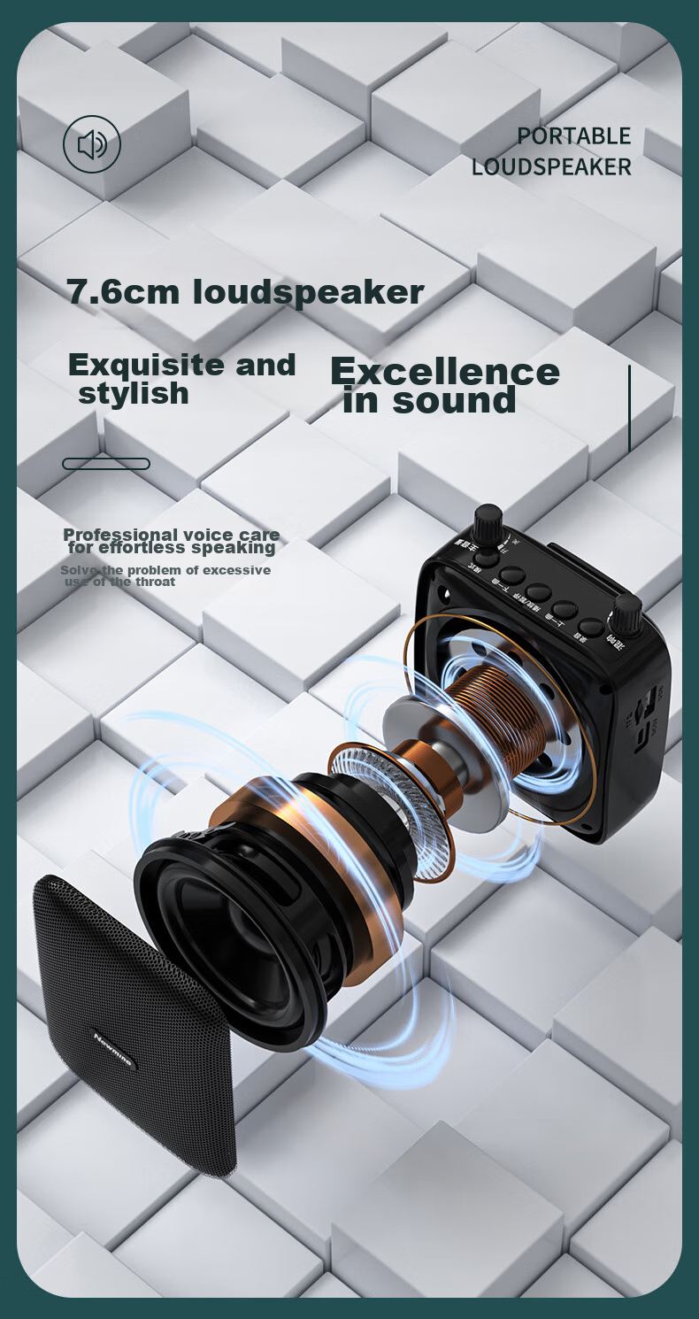 Портативная акустика Newmine U-103, мини-колонка с Bluetooth, 15 Вт, для учителей, туров, усиленный звук, с микрофоном