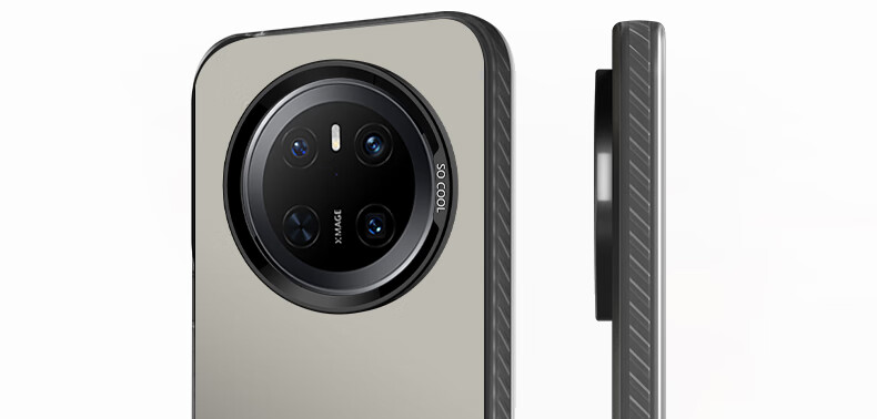 Baozou Чехол для Huawei Mate 70, силиконовый, мягкий край, простой, противоударный, лазерный градиент, высококачественная матовая твердая оболочка, серый