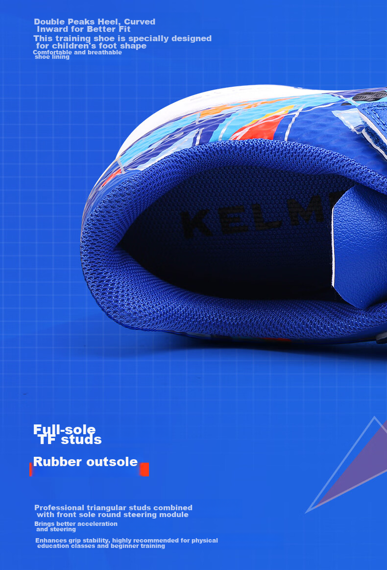 Футбольные бутсы KELME для юношей, модель ZX90113052, для искусственного газона, дышащие, нескользящие, износостойкие, флуоресцентно-желтые, размер 37