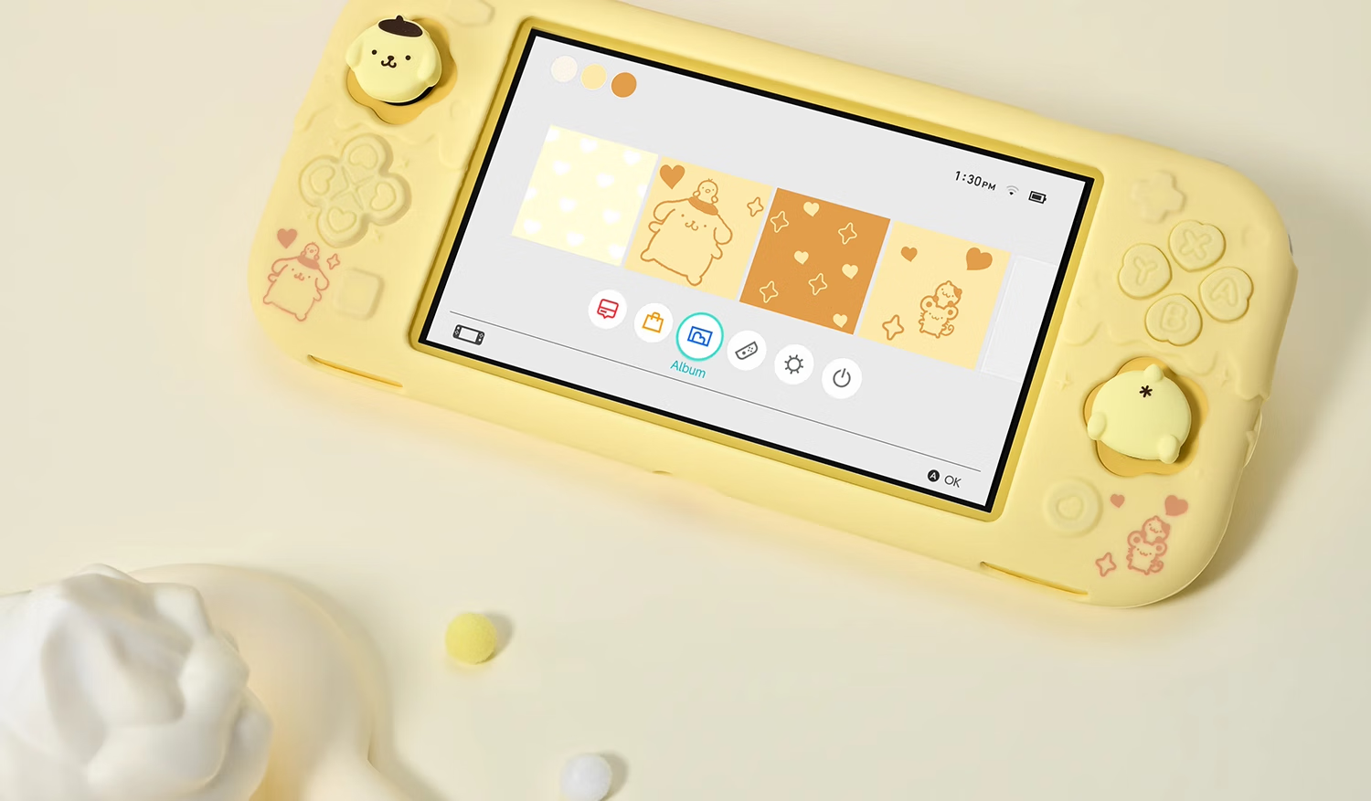 Защитный чехол Jixiang для Nintendo Switch Lite, полный комплект с колпачками для джойстиков, силиконовый, официальный, Sanrio Co-Branded, противоударный