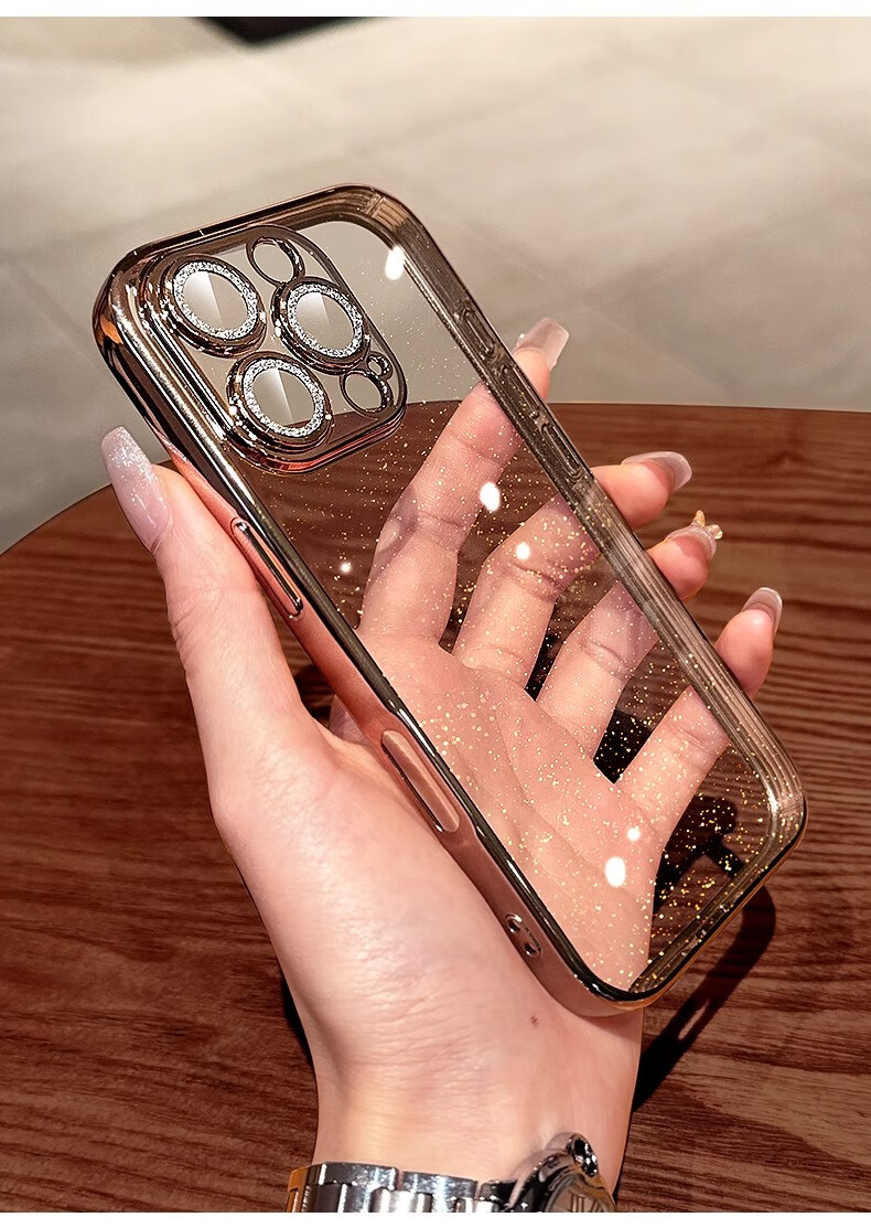 Чехол для iPhone 15 Pro DIVI "Starry Galaxy", прозрачный, защитный, противоударный, с защитой камеры