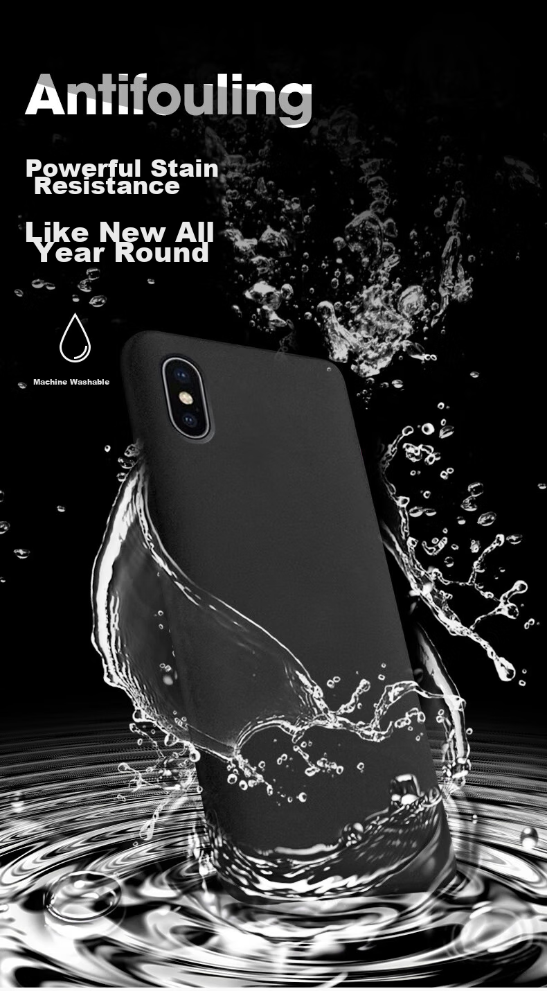 KEKLLE Чехол для iPhone XS, силиконовый, черный